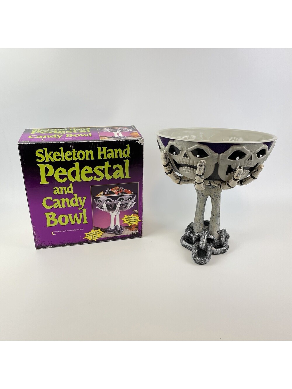 Skeleton Hands Pedestal Holding Candy Bowl Halloween